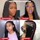 Straight Wigs Human Hair 13x4 Straight Lace Front Wigs Human Hair 150 Density Transparent Glueless Wigs Human Hair Pre Plucked with Brazilian Virgin for Black Women (24 Inch, 1B)