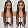 360 Full lace Braided Wig 30 Inch Ombre Brown All Handmade Braided Wigs Non Embroidered Long Braiding Hair Wig for Black Women T1B/30 Synthetic Lace Front Wigs