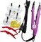 Professional Hair Extension Iron Fast Heat-up Fusion Connector Bonding Tool for Salon Adjustable Temperature Control U Tip Human Hair Extensions Keratin Glue Pink