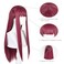 LABEAUT&Eacute; Dark Red Ponytails Wig for Women Girls Cosplay Devil Wig with Clip-on Pigtails Anime Straight Hair with Bangs for Halloween Party with Cap (Dark Red)