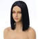 BERON 12 Inches Black Wig Short Straight Bob Wig Black Bob Wigs Heat Resistant Synthetic Wigs with Wig Cap