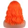 BERON 14 Inches Orange Wig with Bangs Short Curly Orange Wigs for Women Daily Party Hairnet Include