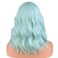 BERON 14 Inches Mint Green Wig Short Curly Green Wig with Bangs for Women Daily Party Hairnet Include