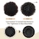 isheeny 2 PIECES Afro Puffs Natural Black Afro Puff Hair Bun For Kids, 100% Remy Human Hair Small Drawstring Ponytail For Little Girls, Curly Hairpiece Natural, Soft, And Durable For Repeated Use