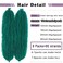 Springy Afro Twist Hair 8 Packs Marley Twist Braiding Hair Pre Separated Spring Twist Hair for Faux Locs Crochet Hair Kinky Twist for Braiding Synthetic Hair Extensions (green#, 30inch(Pack of 8)