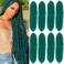 Springy Afro Twist Hair 8 Packs Marley Twist Braiding Hair Pre Separated Spring Twist Hair for Faux Locs Crochet Hair Kinky Twist for Braiding Synthetic Hair Extensions (green#, 30inch(Pack of 8)