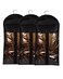 3 Pcs Hair Extension Storage Bag, Hair Extensions Holder with Hanger, 11.4 * 23.6 inches, Portable Wig Bags Storage with Transparent Zipper Closure (Black)