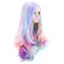 AGPTEK Full Long Curly Wavy Rainbow Hair Wig, Heat Resistant Wig for Music Festival, Theme Parties, Wedding, Concerts, Dating, Cosplay &amp; More