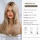 Esmee Long Blonde Wigs for Women Layered Synthetic Hair Ombre Wig with Dark Roots for Daily Party Cosplay Wea -20 Inches