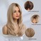Esmee Long Blonde Wigs for Women Layered Synthetic Hair Ombre Wig with Dark Roots for Daily Party Cosplay Wea -20 Inches