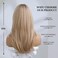Esmee Long Blonde Wigs for Women Layered Synthetic Hair Ombre Wig with Dark Roots for Daily Party Cosplay Wea -20 Inches