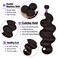 Body Wave Human Hair 3 Bundles (24 26 28) 100% Unprocessed Brazilian Virgin Human Hair Weave Body Weave Bundles Human Hair Extensions for Black Women Natural Color