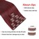 Wine Red Straight Clip in Hair Extensions Real Human Hair 18 Inch 120g Brazilian Remy Human Hair 16 Clips Double Weft Human Hair For Women Full Head 7 Pcs Per Set (18 Inch, #99JBurgundy)