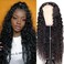 kiss love Glueless Wigs Human Hair Pre Plucekd with Baby Hair 180% Density Deep Wave Closure Glueless Wig with Elastic Band 4x4 Closure Wigs Human Hair for Women(30Inch)