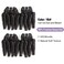 Molefi Brazilian Funmi Hair Curly Wave 4 Bundles Human Hair Black Hair Extensions Short Curly Weave Spiral Curl 8 inch Bundles 50g/pc #1B (8 8 8 8 Inch)