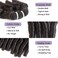 Molefi Brazilian Funmi Hair Curly Wave 4 Bundles Human Hair Black Hair Extensions Short Curly Weave Spiral Curl 8 inch Bundles 50g/pc #1B (8 8 8 8 Inch)