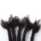 Human Textured Loc Extensions 0.8cm Loc Extension Human Hair,Natural Curly Hair,Full Handmade (10in 0.8cm 20 strands), Natural black)