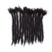 Human Textured Loc Extensions 0.8cm Loc Extension Human Hair,Natural Curly Hair,Full Handmade (10in 0.8cm 20 strands), Natural black)