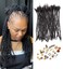 Human Textured Loc Extensions 0.4cm Loc Extension Human Hair,Natural Curly Hair,Full Handmade (12in 0.4cm 80 strands),Natural black)