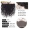 QTHAIR 14A Brazilian Curly Human Hair Bundles with Frontal(20 18 16+14,Natural Black) Best Virgin Brazilian Culry Bundles Human Hair Water Wave Lace Frontal with Bundles