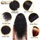 QTHAIR 14A Brazilian Curly Human Hair Bundles with Frontal(20 18 16+14,Natural Black) Best Virgin Brazilian Culry Bundles Human Hair Water Wave Lace Frontal with Bundles