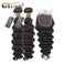 QTHAIR 14a Brazilian Loose Deep Wave Human Hair Wigs Bundles for All Women (12" 14"+10", Bundles with Closure)