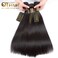 QTHAIR 14A Brazilian Virgin Hair Straight Human Hair 100% Unprocessed Brazilian Virgin Straight Hair Weave Brazilian Straight Hair Extensions (16" 18" 20",300g,Natural Black)
