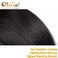 QTHAIR 14A Brazilian Virgin Hair Straight Human Hair 100% Unprocessed Brazilian Virgin Straight Hair Weave Brazilian Straight Hair Extensions (16" 18" 20",300g,Natural Black)