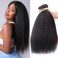 QTHAIR 14A Yaki Brazilian Hair Bundles Yaki Straight Hair Bundles 24 26 28 Inch 300g Brazilian Kinky Straight Human Hair Bundles Natural Color