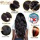 QTHAIR 16A Grade Brazilian Body Wave Human Hair Bundles (20",100g,Natural Black)100% Unprocessed Virgin Body Wave Human Hair Weave Brazilian Body Wave Virgin Hair Extensions
