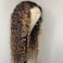 180% Density Ombre blonde 1B/27 Color Curly human hair wigs for black women Deep Wave HD Human Hair Lace Wigs with Highlight 13X6 lace frontal wigs human hair pre plucked bleached knots 18