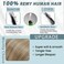 RUNATURE Glueless U Part Wig 14 Inch U Part Human Hair Wig Dark Ash Blonde with Light Blonde U Wigs 150% Density Upgrade U Shape Hair Wig with Middle Cap Thick Remy Hair