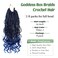 Eerya 8 Packs Boho Box Braids Crochet Hair for Black Women 10 Inch Blue Goddess Box Braids Pre-looped Bohemian Crochet Box Braids With Curly Ends Synthetic Crochet Hair Extensions (10 inch, Tblue)