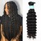 Deep Wave Braiding Hair 16 Inch No Weft Deep Wave Bundles Human Hair 100g 1Pack/2 Bundles 100% Unprocessed Human Braiding hair Deep Wave Bulk Human Hair for Braiding