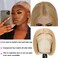 X-TRESS Honey Blonde Bob Wigs 13&Atilde;&mdash;4&Atilde;&mdash;1 T Part Lace Front Wig 8 Inch #27 Honey Blonde Lace Front Bob Wig Middle Part Human Hair Wig Short Bob Human Hair Wig for Black Women?8 Inch?27#?