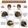 QUEENTAS Short Hair Wigs for Women Brown Pixie Bob Wig Pixie Cut Wig for Women Synthetic Hair Wigs with Bangs Daily or Cosplay (Dark Brown Highlingt Blonde)