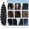 Braiding Hair Pink Ocean Wave Crochet Hair Deep Wave Braiding Hair for Butterfly Locs Crochet Hair Twist Hair Wavy Curly Braiding Hair Beach Curl Crochet Hair Dreadlock Extensions(3 Pack,16 Inch)