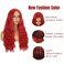 Red Wig, Synthetic Hair Long Red Wigs for Women Curly Hair 26 inch 180% Density Full Wet and Wavy Red Hair Wig Daily Festival Cosplay and Party Wig