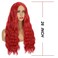 Red Wig, Synthetic Hair Long Red Wigs for Women Curly Hair 26 inch 180% Density Full Wet and Wavy Red Hair Wig Daily Festival Cosplay and Party Wig
