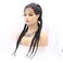 5 Twist Braids Lace Front Wigs Synthetic Braided Lace Front Wig Black Color with Baby Hair Heat Resistant Fiber Wig for Drag Queen (26 Inch, 5backcolor/lace front wig)