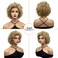 Wiginway Short Curly Wavy Blonde Wigs for Women Heat Resistant Synthetic Hair Natural Looking Fashion Wigs