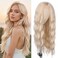 WIGNEE Long Blonde Wavy Wig 28 Inch Natural Wavy 613 Wig Long Platinum Blonde Wig for Women Synthetic Lace Front Wig Middle Part Daily/Cosplay Wigs for White Women