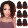WIGNEE Faux Locs Crochet Hair 8 Inches Soft Locs Pre-Looped Short Faux Locs Crochet Hair For Black Women Crochet Braids(6Packs, 8 Inches, 1B/350)