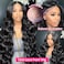 Wingirl 13x6 Body Wave Lace Front Wigs Human Hair Pre Plucked 180 Density HD Transparent Full Lace Frontal Wigs Human Hair for Women with Baby Hair Natural Black Color 18Inch