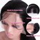 Wingirl 13x6 Body Wave Lace Front Wigs Human Hair Pre Plucked 180 Density HD Transparent Full Lace Frontal Wigs Human Hair for Women with Baby Hair Natural Black Color 18Inch