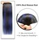 20" Clip in Hair Extensions Remy Human Hair Blue Balayage for Women - Silky Straight 100% Real Human Hair 75rams 4pieces #(1B/Blue) T1B Color