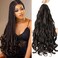6 Packs French Curls Braiding Hair 24 Inch Loose Wave Bouncy Braiding Hair with curly ends Pre Stretched 100g/pack Yaki Curly Hair for Black Women Hair Extensions (#4)