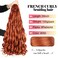 Ginger French Curl Braiding Hair 30 inch 6 Packs Loose Wave Bouncy Braiding Hair Pre Stretched 120g/pack Yaki Curly Braiding Hair Crochet hair for Black Women Hair Extensions(30 inch(pack of 6),#350)