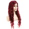 Long Curly Wavy Wine Red Wig for Women Side Part Burgundy Natural Looking Cosplay Synthetic Fiber Wig Heat Resistant Replacement Wig