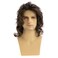 Mens Wig Long Wavy Brown Wig for Male Heat Resistant Synthetic Hair Cosplay Party Costume Wig